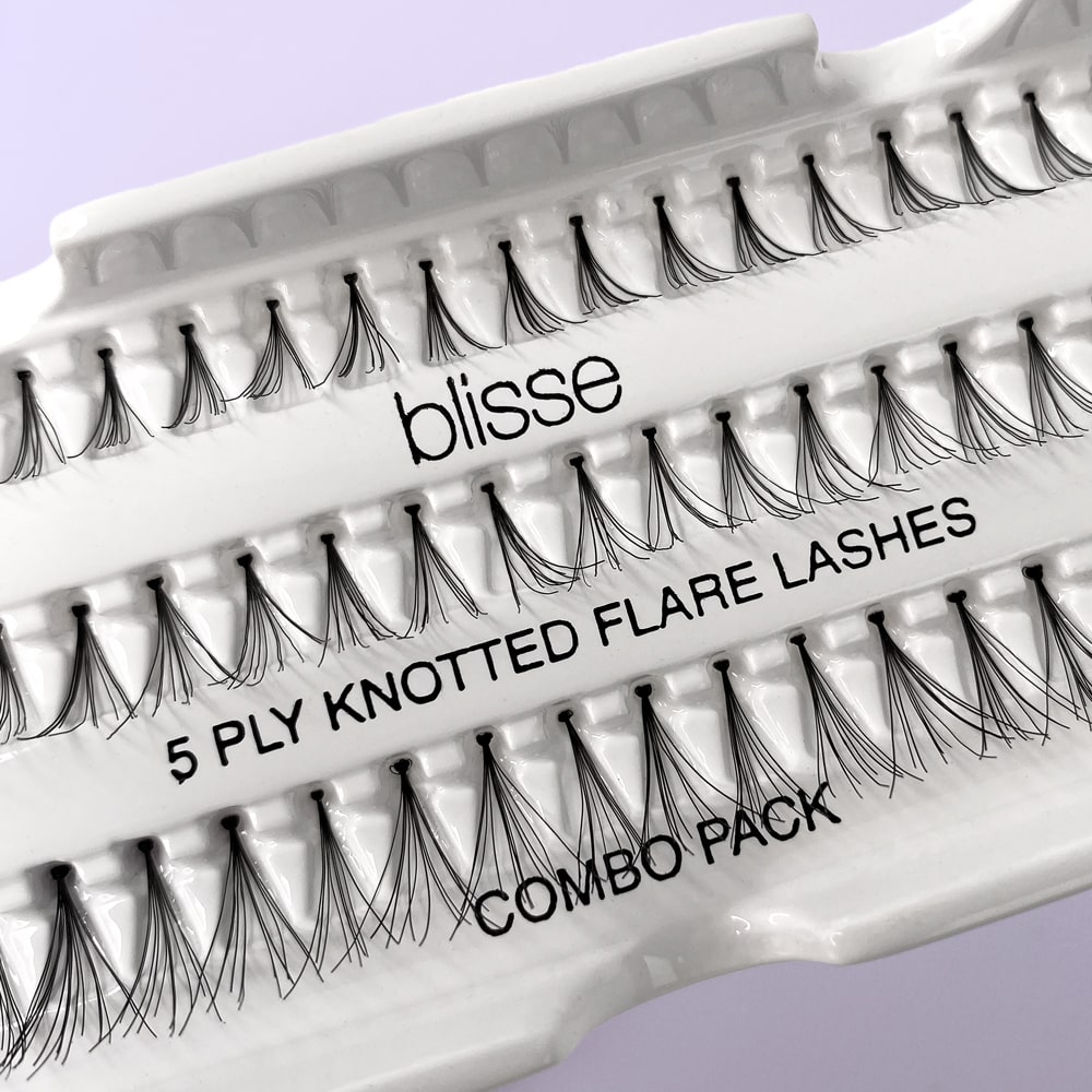 Gene False Individuale cu Nod Diverse Lungimi Blisse 5 PLY Knotted Flare Lashes