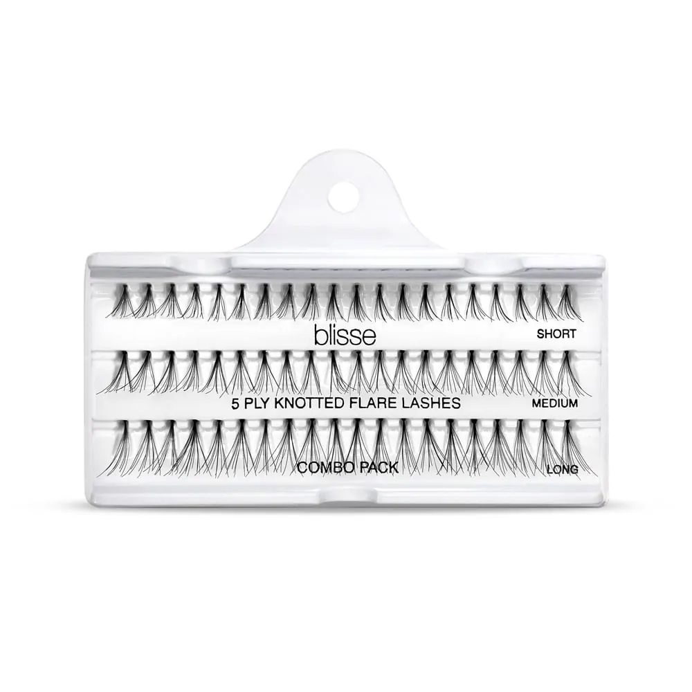 Gene False Individuale cu Nod Diverse Lungimi Blisse 5 PLY Knotted Flare Lashes