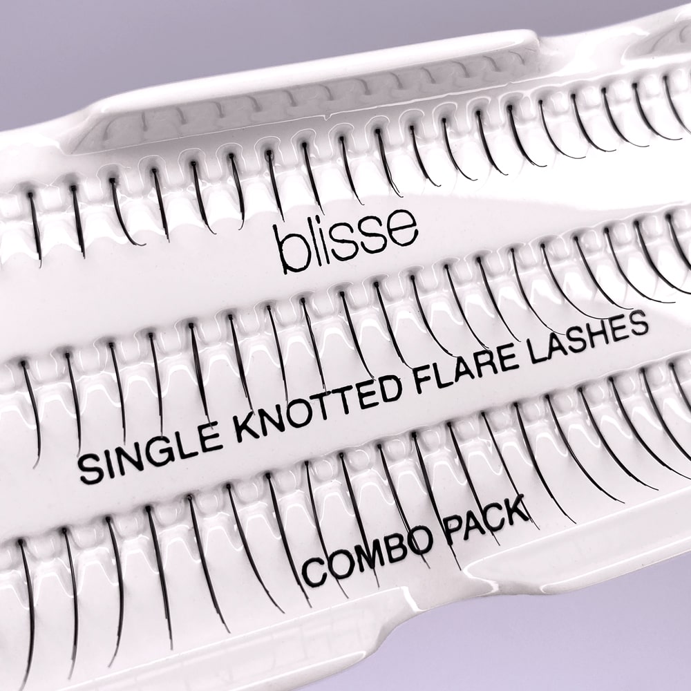 Gene False Individuale cu Nod Diverse Lungimi Blisse Single Knotted Flare Lashes Combo Pack