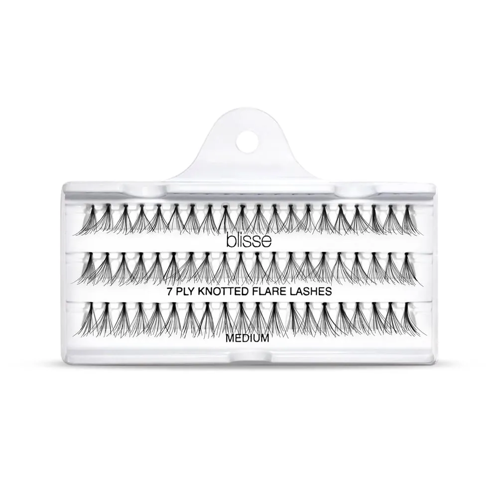Gene False Individuale cu Nod Lungime Medie Blisse 7 PLY Knotted Flare Lashes