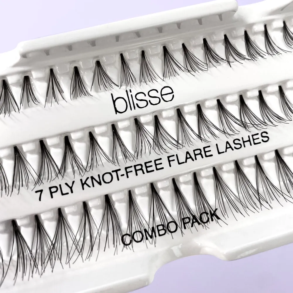 Gene False Individuale fara Nod Diverse Lungimi Blisse 7 PLY Knott-free Flare Lashes