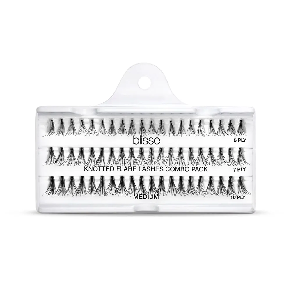 Gene False Individuale Mix 5/7/10 PLY cu Nod Lungime Medie Blisse Knotted Flare Lashes