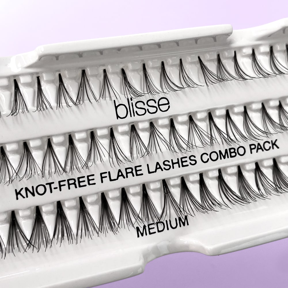 Gene False Individuale Mix 5/7/10 PLY fara Nod Lungime Medie Blisse Knott-free Flare Lashes