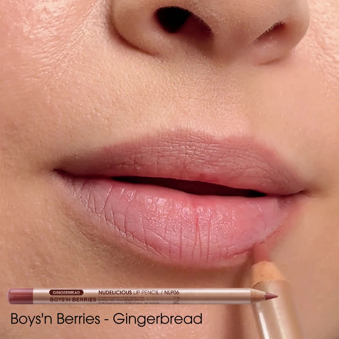 Video Creion Buze Boys`n Berries Nudelicious Lip Pencil Gingerbread
