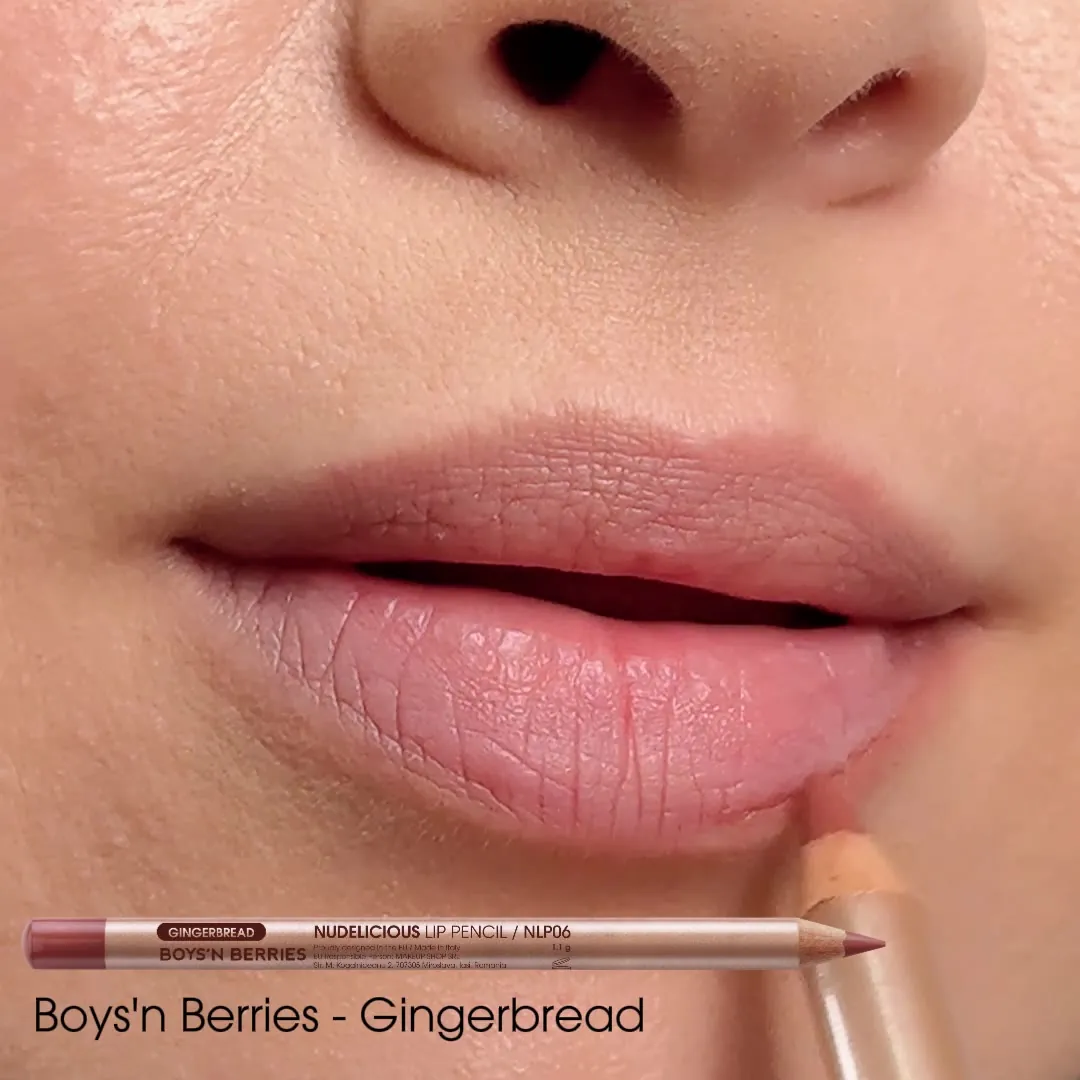 Videoclip Creion Buze Boys`n Berries Nudelicious Lip Pencil Gingerbread