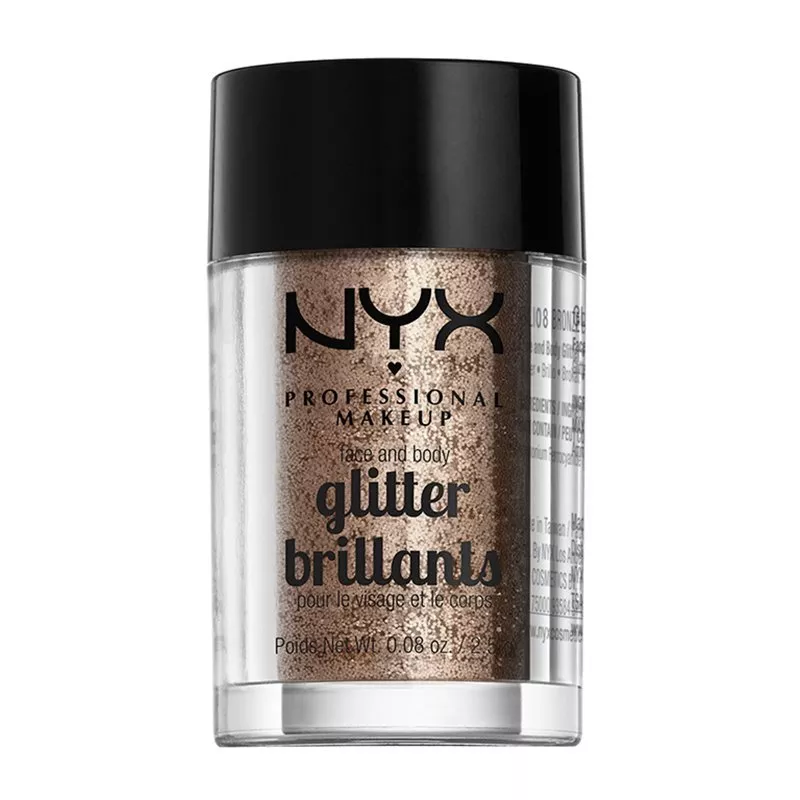 Glitter pulbere NYX Professional Makeup Face and Body Glitter Bronze