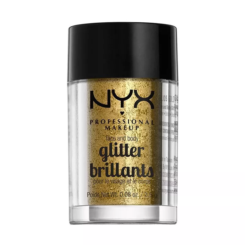 Glitter pulbere NYX Professional Makeup Face and Body Glitter Gold