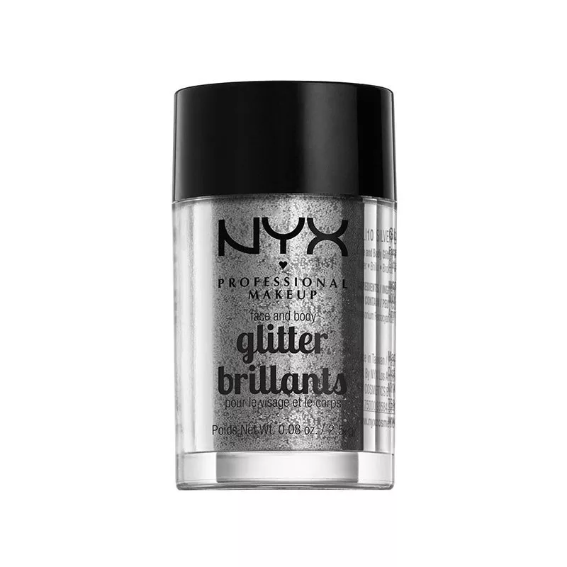 Glitter pulbere NYX Professional Makeup Face and Body Glitter Silver