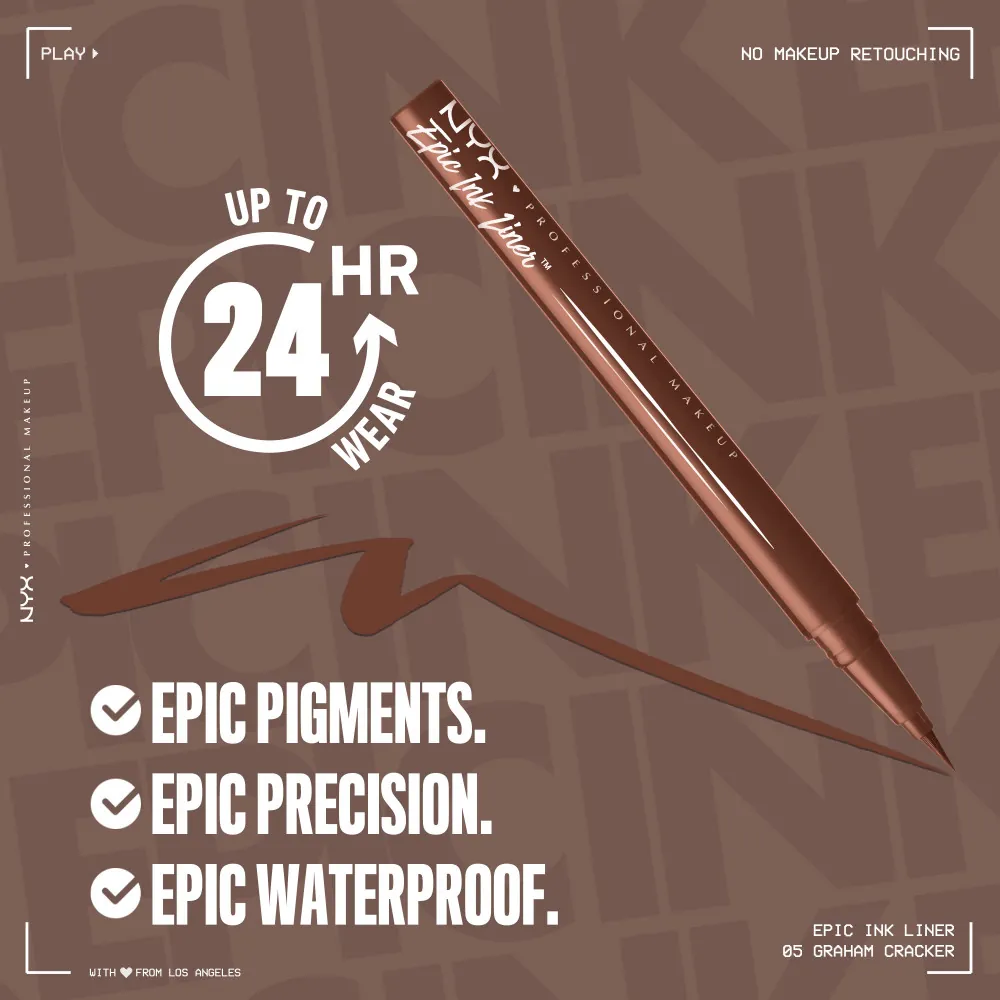 Contur Ochi Nyx Professional Makeup Epic Ink Waterproof Liner Graham Cracker