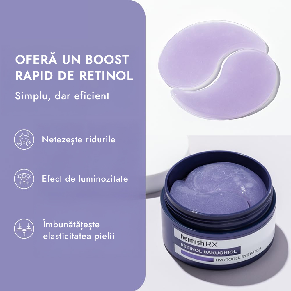 Patch-uri hidrogel Heimish RX Retinol Bakuchiol Hydrogel Eye Patch