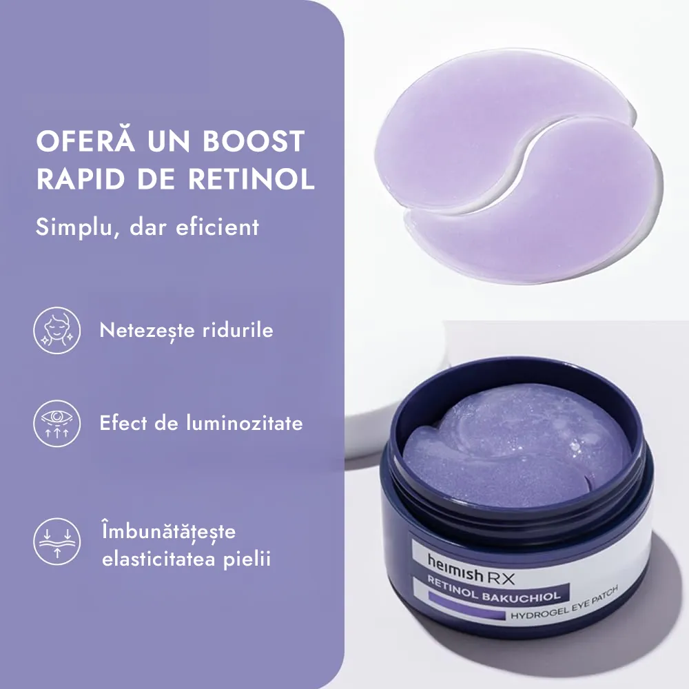 Patch-uri hidrogel Heimish RX Retinol Bakuchiol Hydrogel Eye Patch