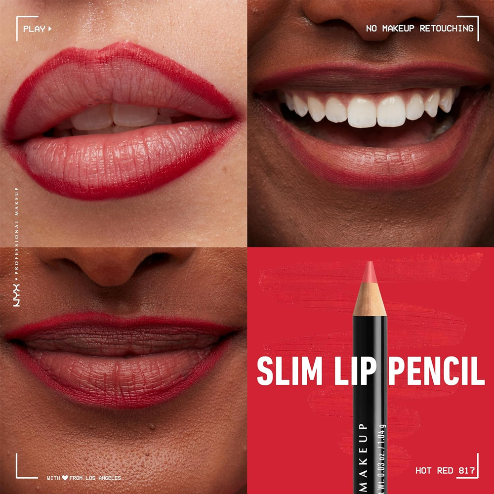 Creion buze NYX Professional Makeup Slim Lip Pencil Hot Red