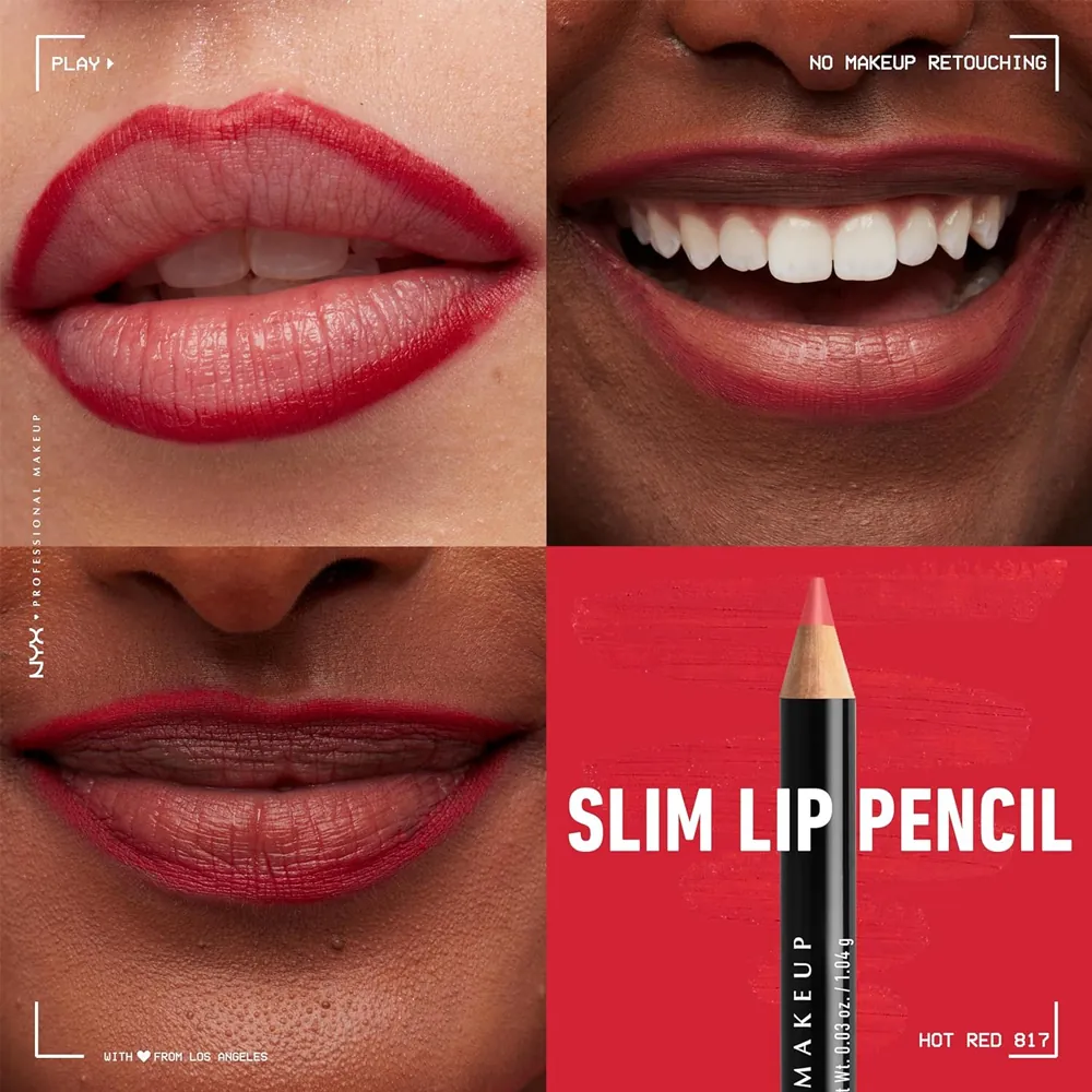 Creion buze NYX Professional Makeup Slim Lip Pencil Hot Red