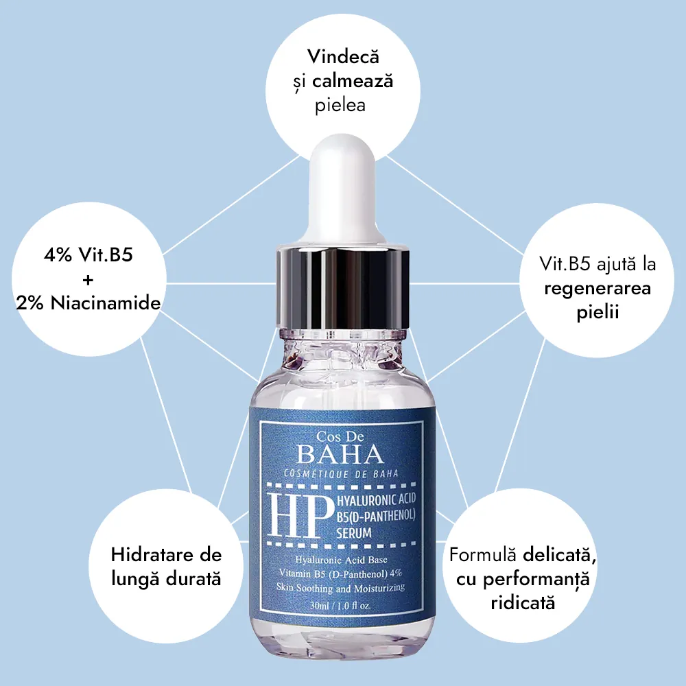 Ser Revitalizant + Hidratant Cos de Baha Hyaluronic + B5 Serum HP