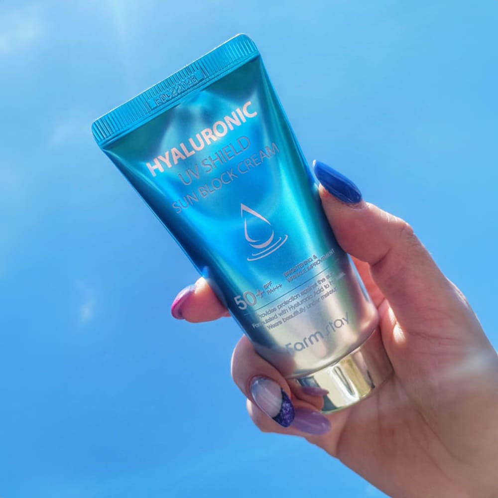 Crema Hidratanta cu Protectie Solara Farmstay Hyaluronic UV Shield Sun Block Cream SPF 50+ PA +++