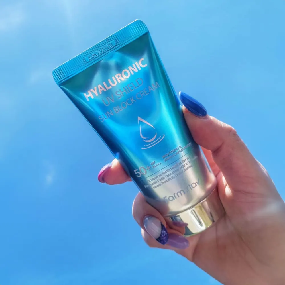 Crema Hidratanta cu Protectie Solara Farmstay Hyaluronic UV Shield Sun Block Cream SPF 50+ PA +++