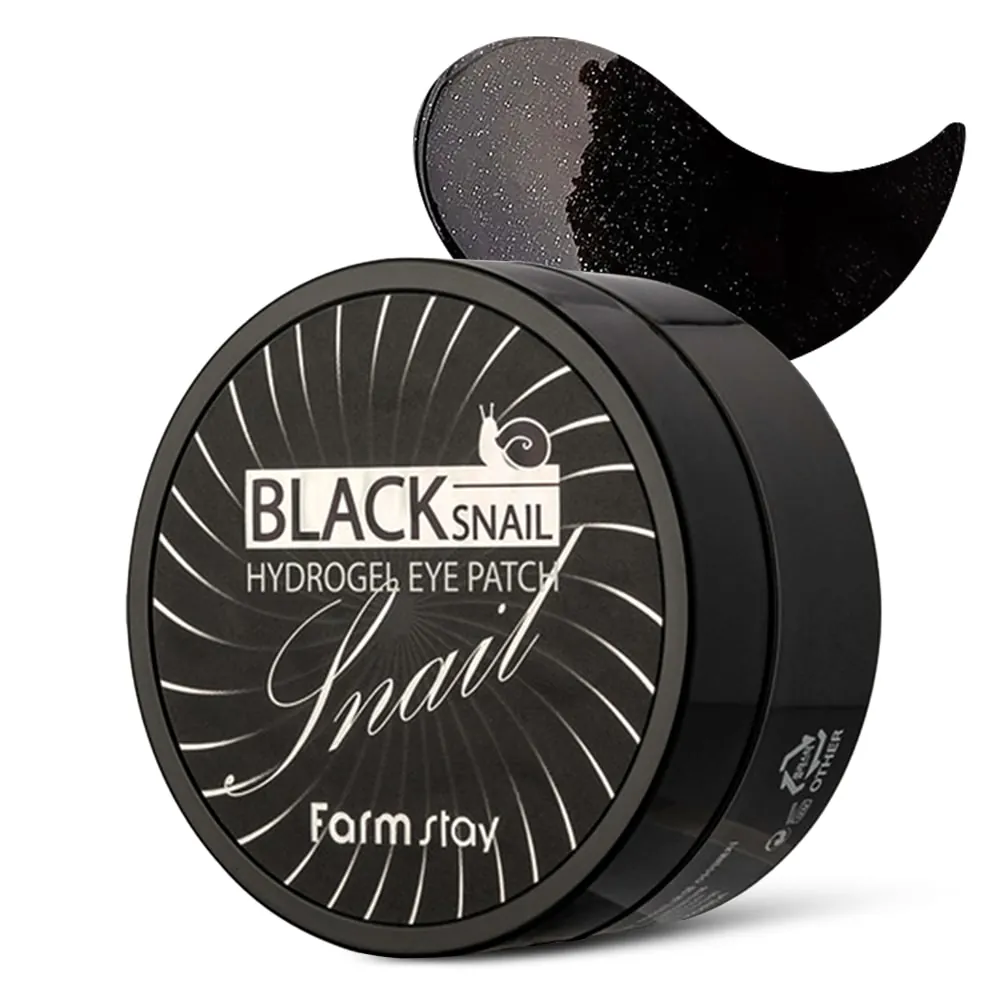 Plasturi Hranitori pentru Zona Ochilor cu Mucina de Melc Negru Farmstay Hydrogel Eye Patch