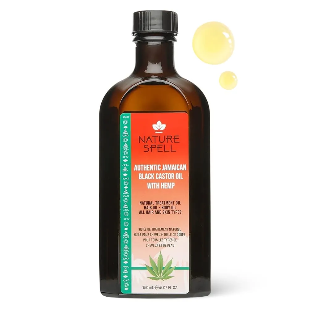 Ulei de Ricin Negru & Canabis Nature Spell Authentic Jamaican Black Castor Oil with Hemp
