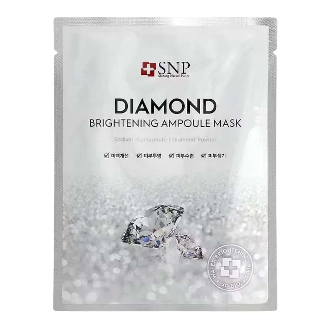 Mască pentru față iluminatoare SNP Diamond Water Brightening Mask SNP