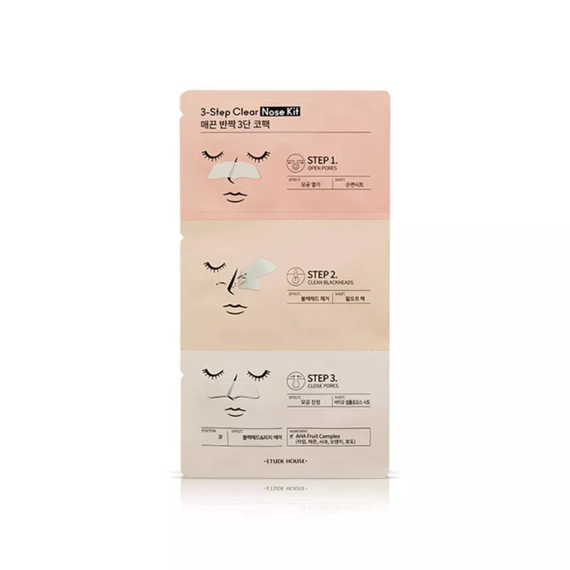 Kit pentru Curatarea Porilor Etude House 3-STEP Clear Nose Kit