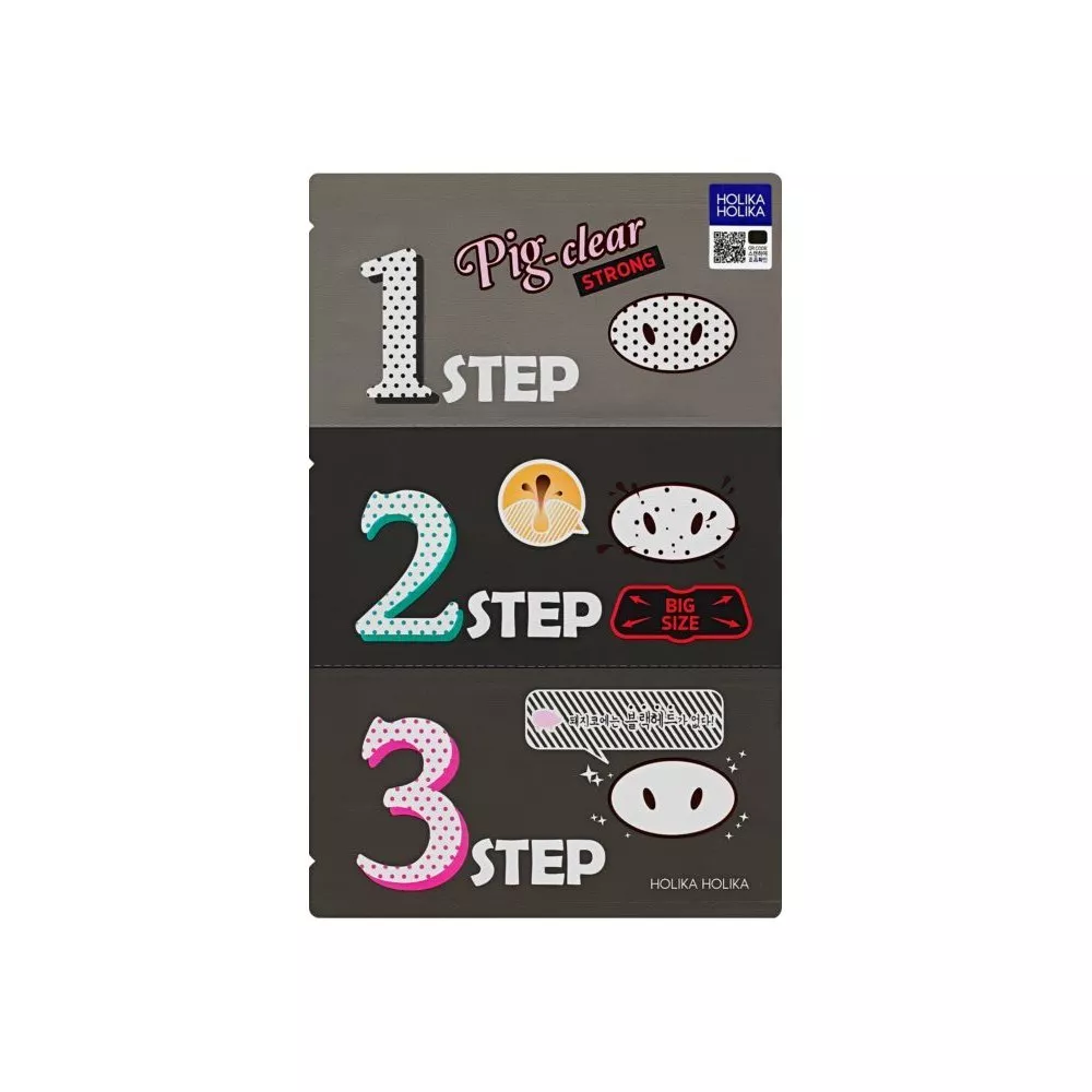 Kit pentru Curatarea Porilor Holika Holika Pig-nose Clear Black Head 3 - step kit - STRONG