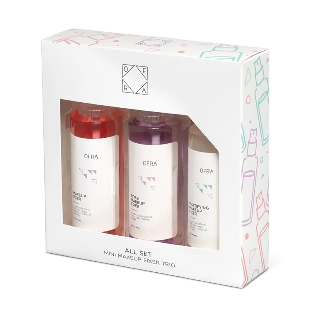 Kit spray fixare OFRA All Set Mini Makeup Fixer Trio