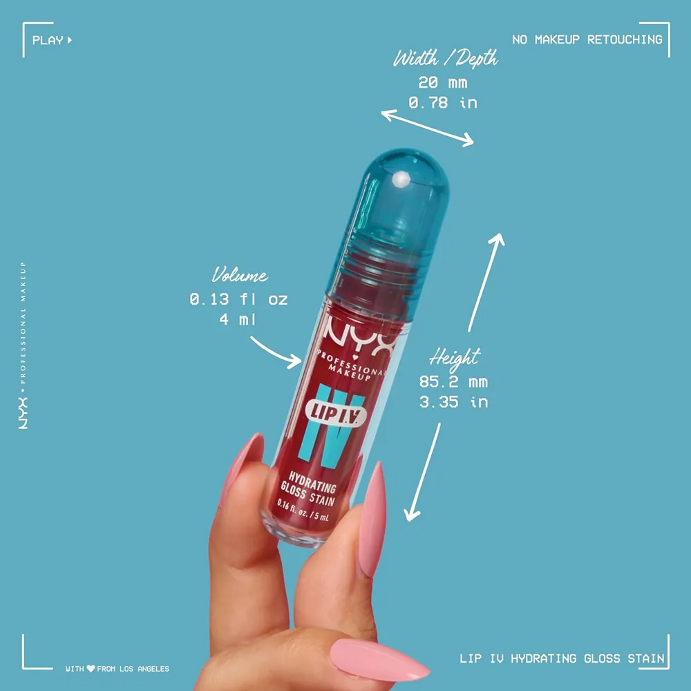 Luciu Tint de Buze NYX Professional Makeup I.V. Lip Gloss Stain Bubblegum Burst