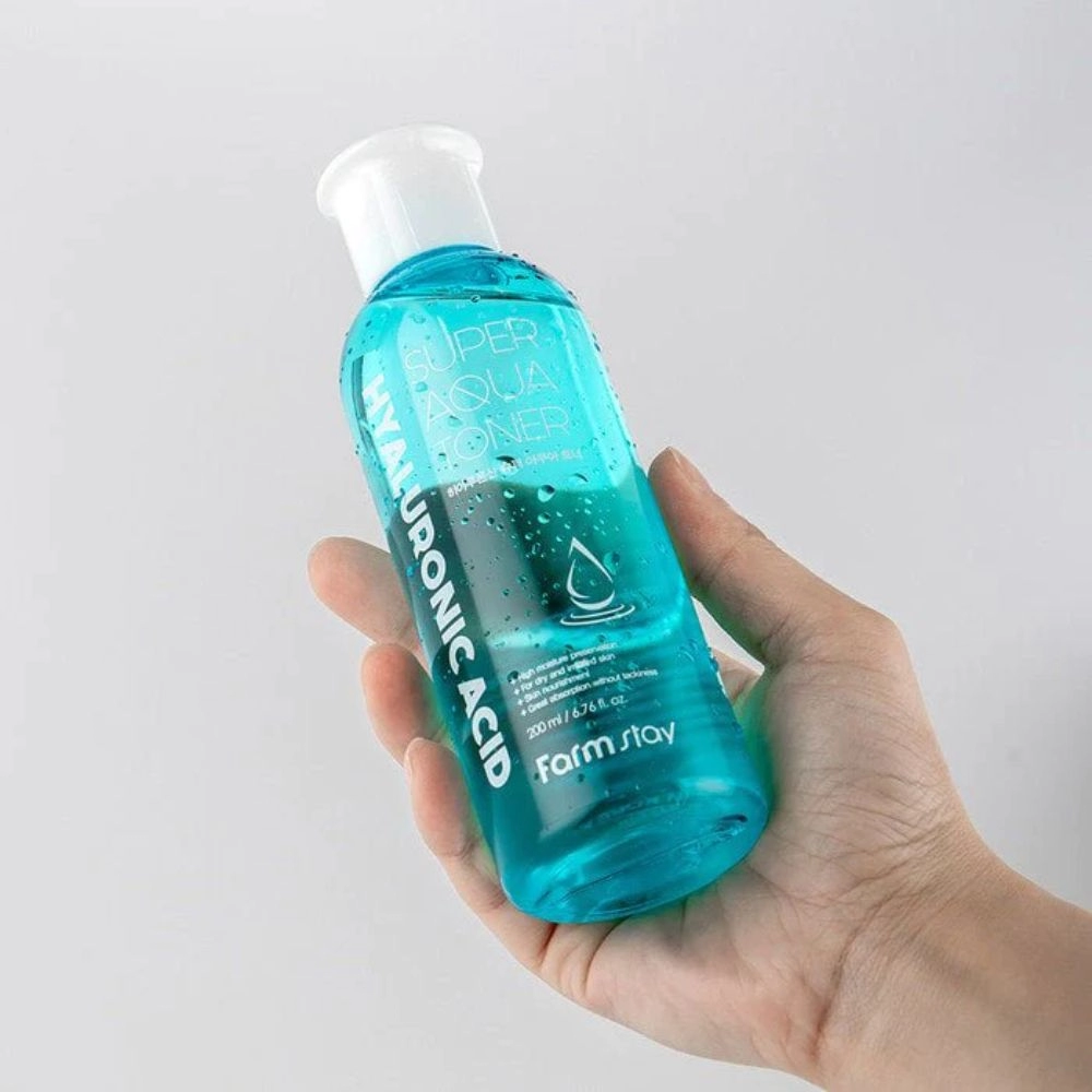 Lotiune Tonica Hidratanta cu Acid Hialuronic Farmstay Super Aqua Toner