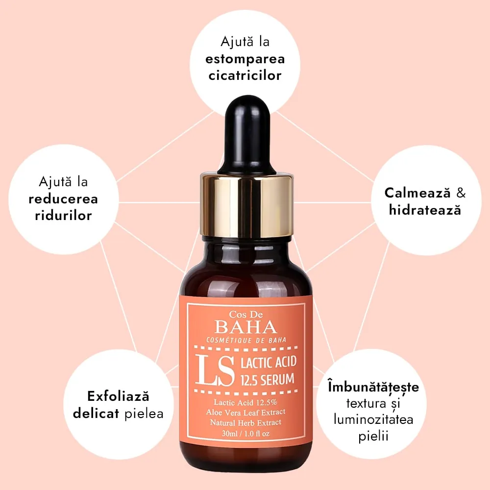 Ser cu Acid Lactic 12.5% - Cos DE BAHA Lactic Acid Serum 