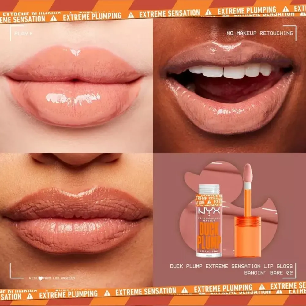 Luciu de buze NYX Professional Makeup Duck Plump 02 Bangin` Bare