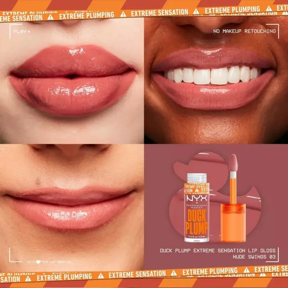 Luciu de buze NYX Professional Makeup Duck Plump 03 Nude swings