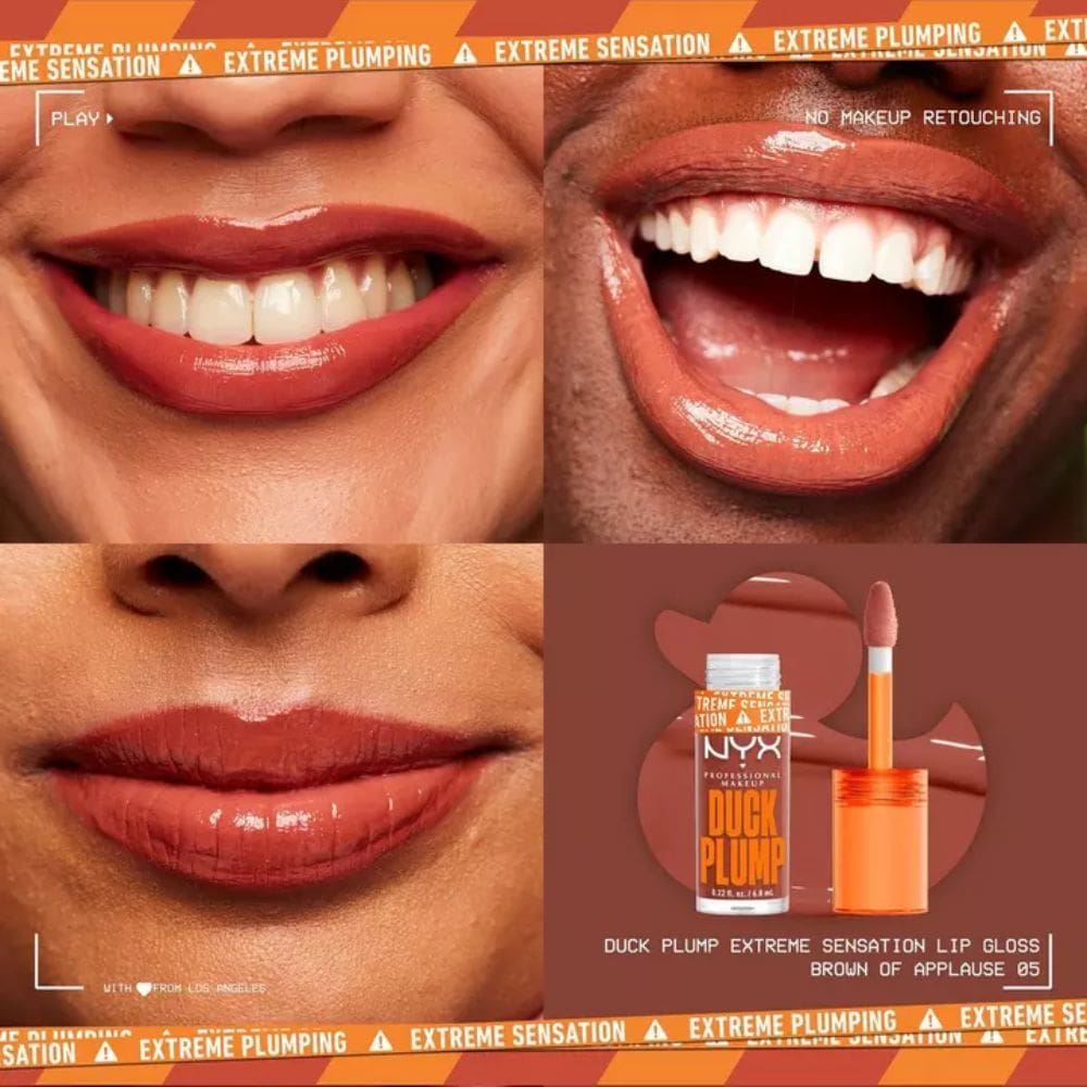 Luciu de buze NYX Professional Makeup Duck Plump 05 Brown of applause