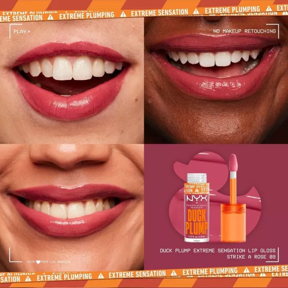 Luciu de buze NYX Professional Makeup Duck Plump 09 Strike a Rose