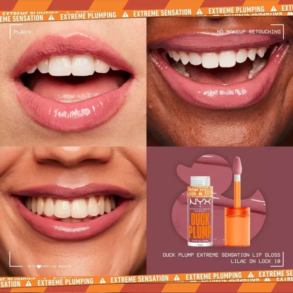 Luciu de buze NYX Professional Makeup Duck Plump 10 Lilac on lock