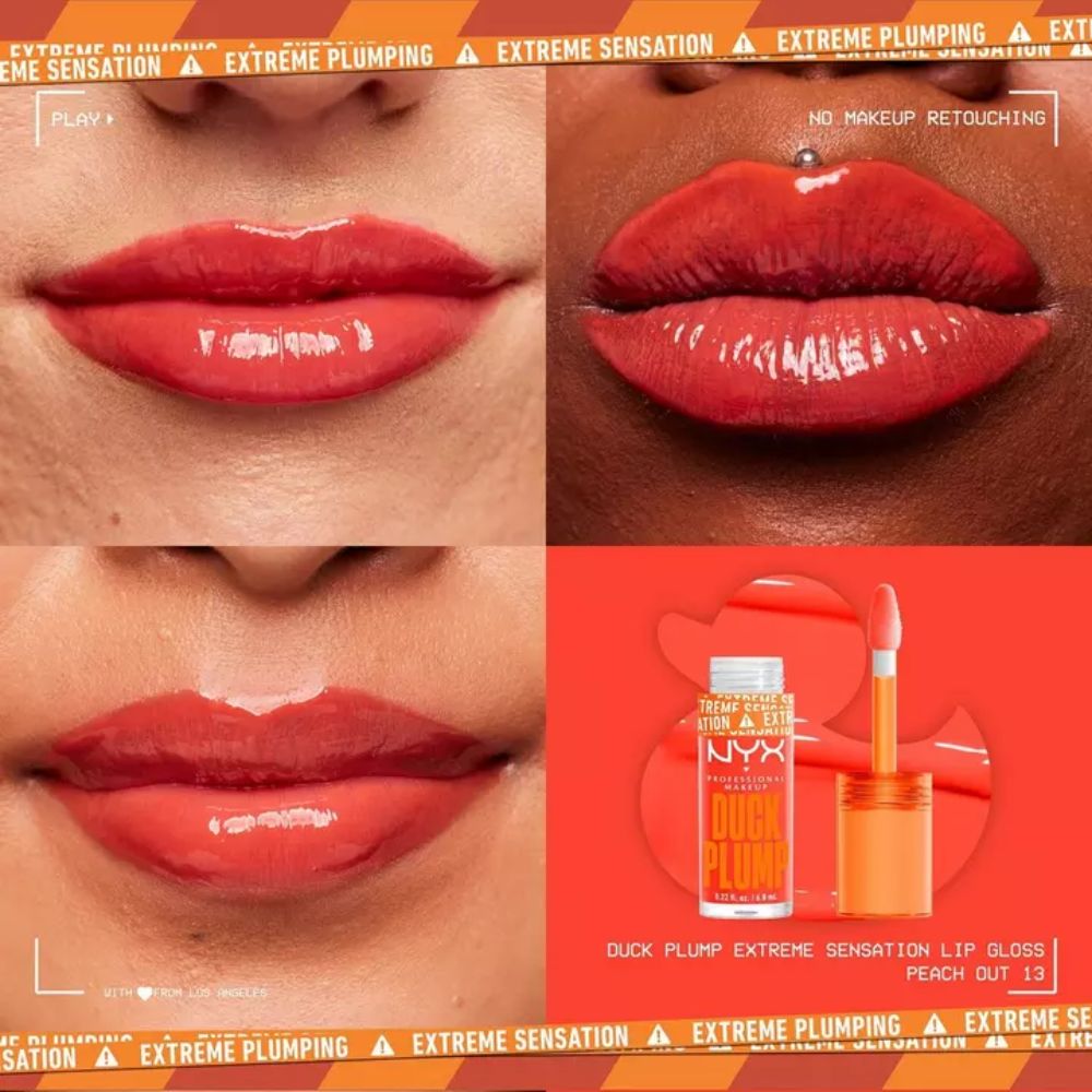 Luciu de buze NYX Professional Makeup Duck Plump 13 Peach Out