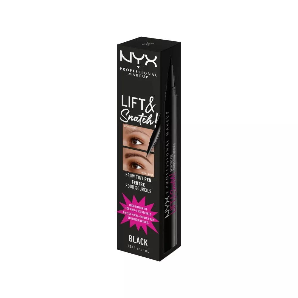 Marker pentru sprancene NYX Professional Makeup Lift N Snatch Brow Tint Pen Black