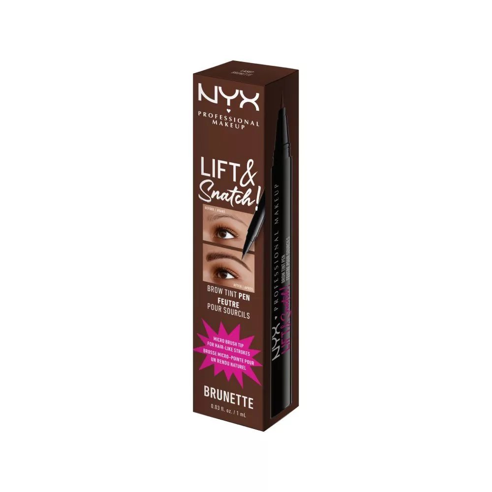 Marker pentru sprancene NYX Professional Makeup Lift N Snatch Brow Tint Pen Brunette