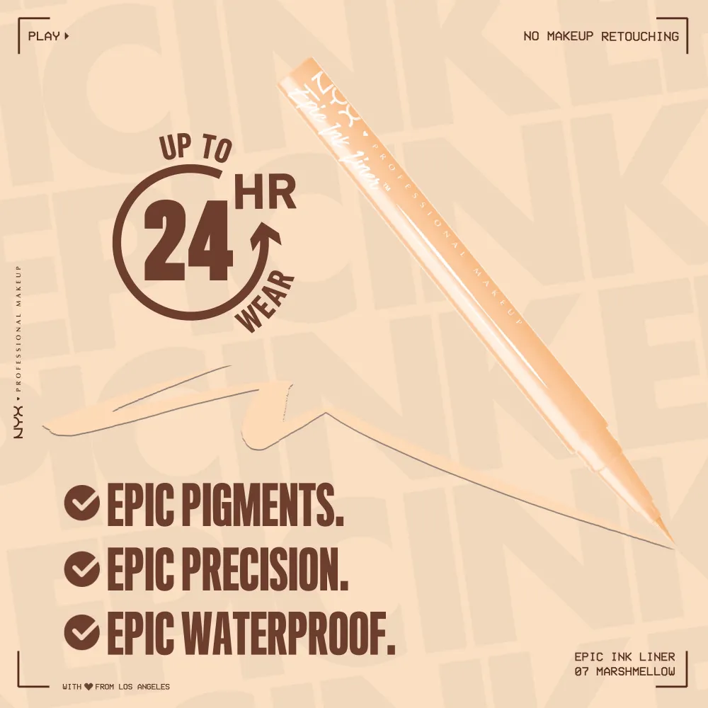 Contur Ochi Nyx Professional Makeup Epic Ink Waterproof Liner Marsmallow