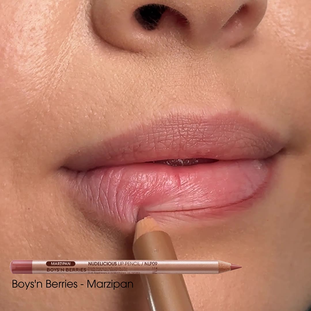 Video Creion Buze Boys`n Berries Nudelicious Lip Pencil Marzipan