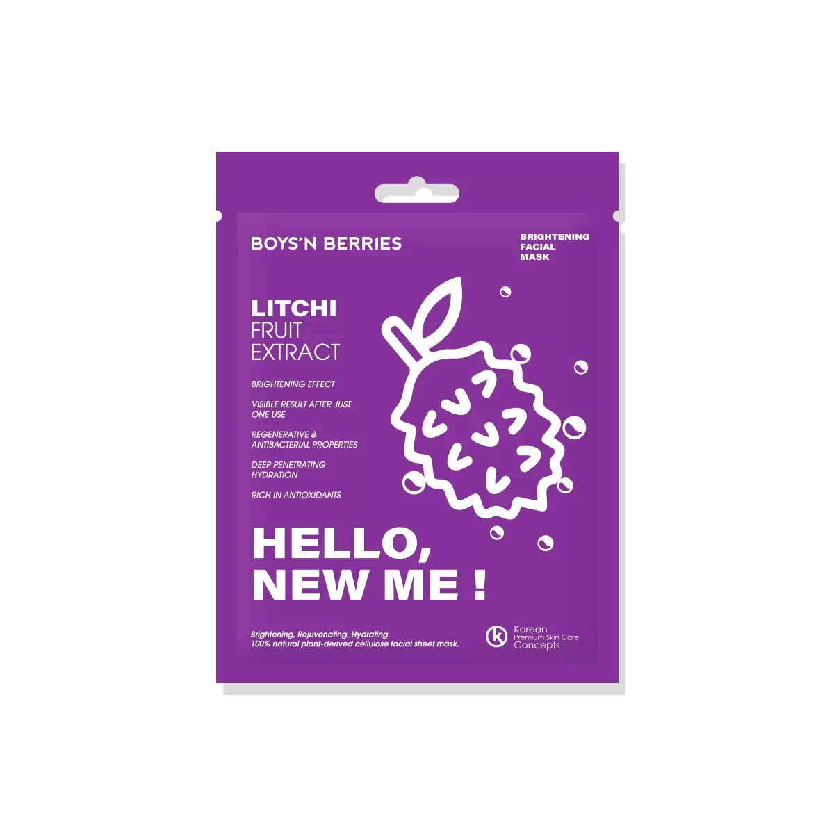 Masca de Fata Boys`n Berries Hello, New Me! Litchi Mask