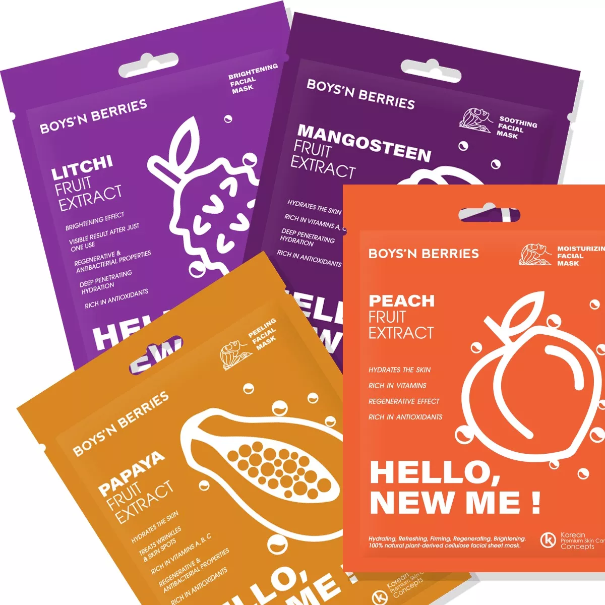Masca de Fata Boys`n Berries Hello, New Me! Litchi Mask