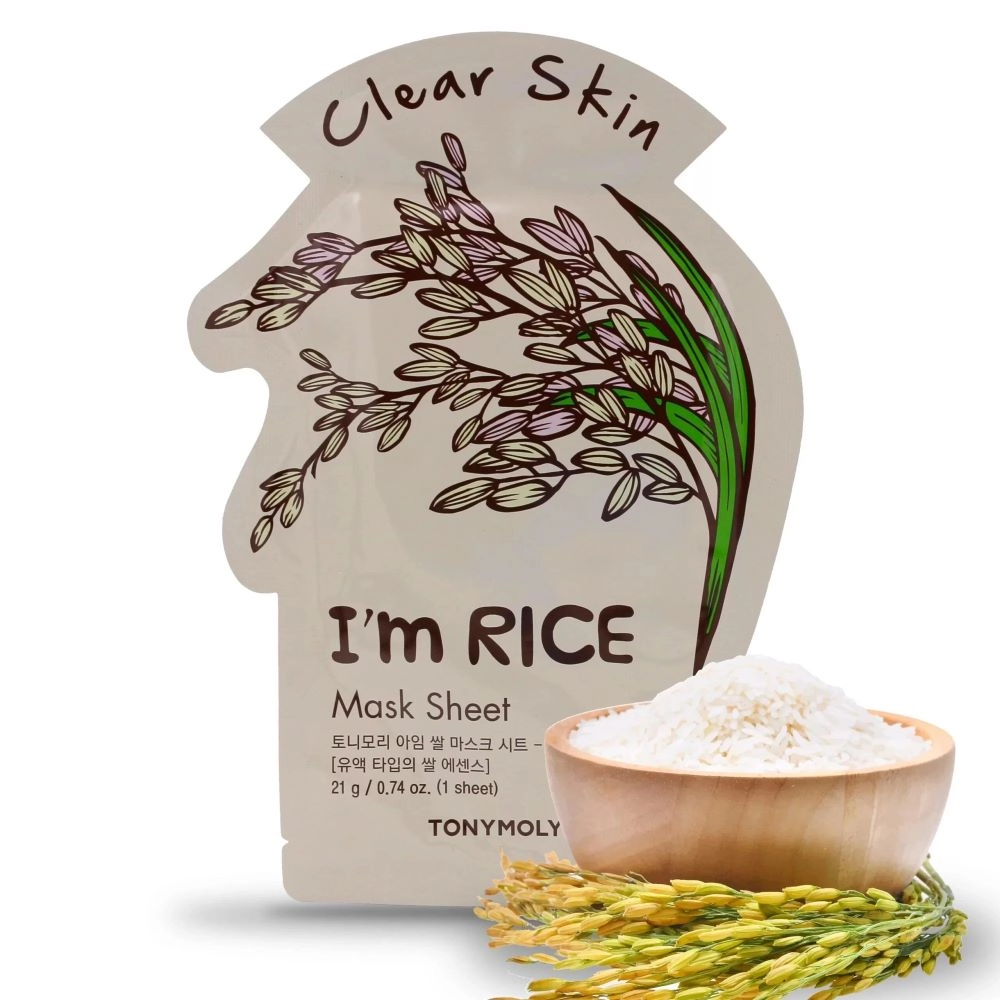 Masca fata Tony Moly I`m REAL Rice Mask Sheet Clear Skin