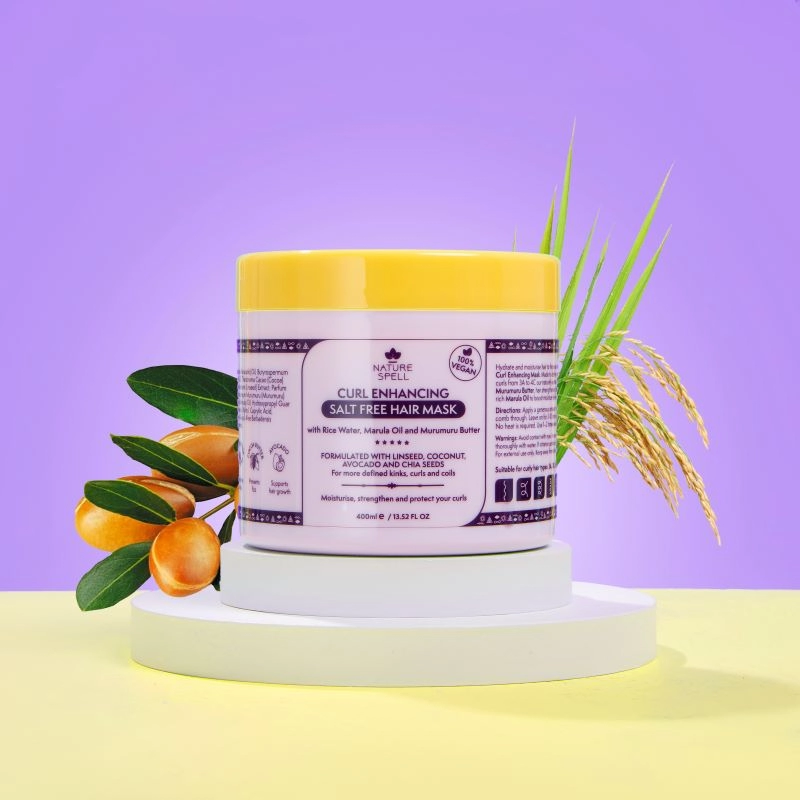 Masca pentru Par Cret & Ondulat Nature Spell Curl Enhancing Salt Free Mask