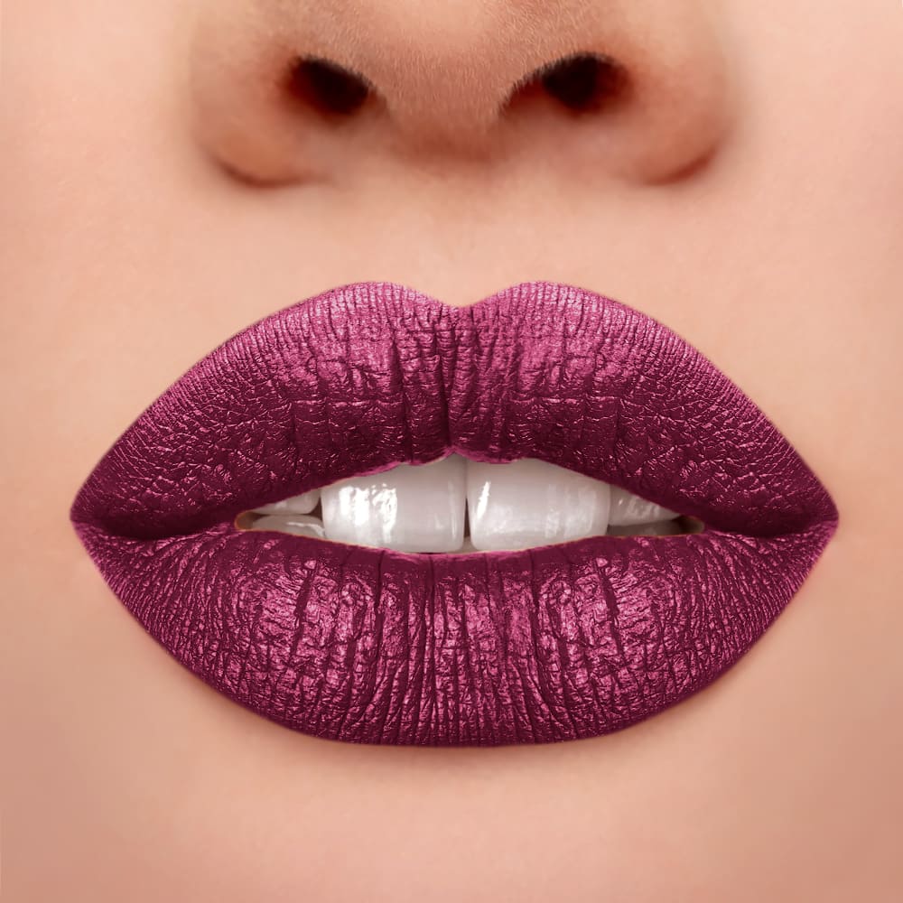 Ruj lichid metalic Sleek MakeUP Matte Me Metallic Platinised Plum