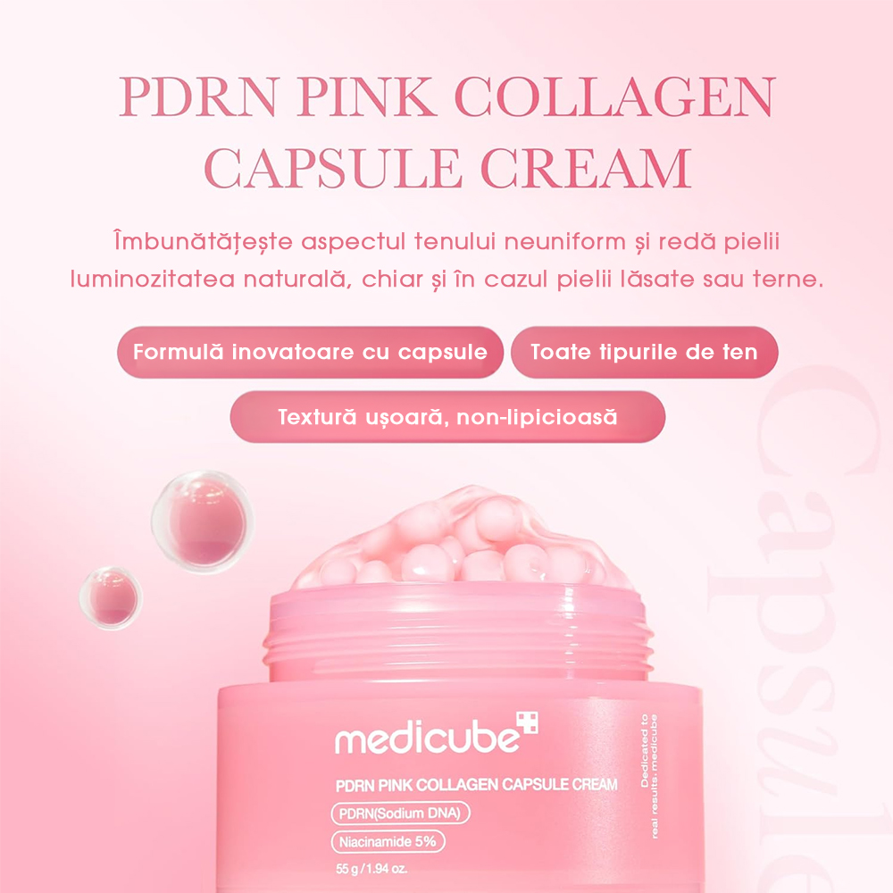 Crema cu capsule Medicube PDRN Pink Collagen Capsule Cream