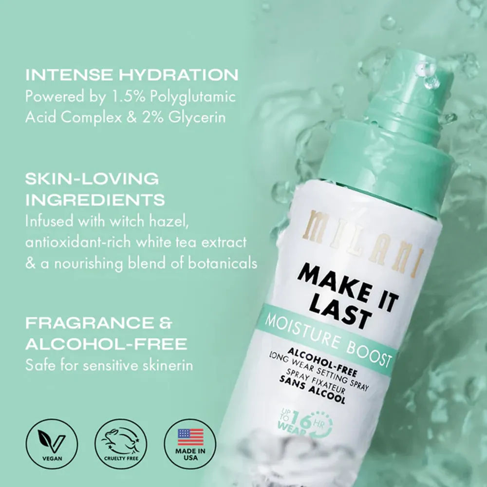 Spray de Fixare Machiaj Hidratant fără Alcool Milani Make It Last Moisture Boost Setting Spray