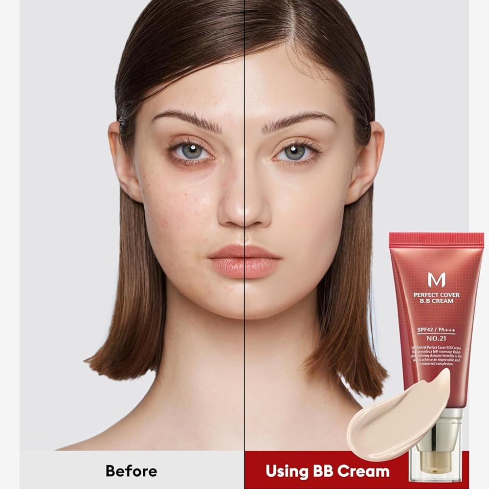 BB Cream Missha M Perfect Cover BB Cream 50ml No.21 Light Beige