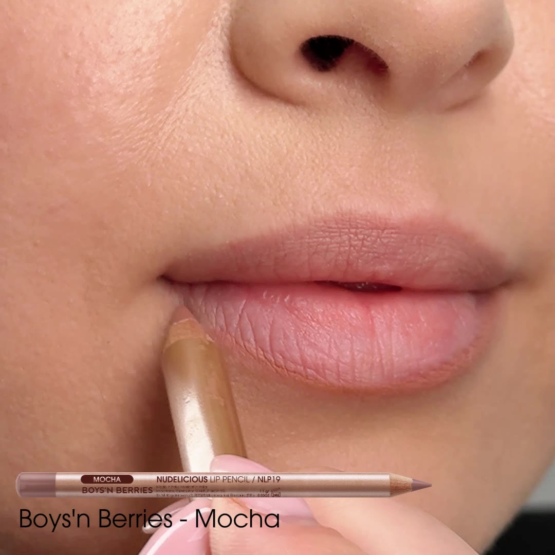 Video Creion Buze Boys`n Berries Nudelicious Lip Pencil Mocha