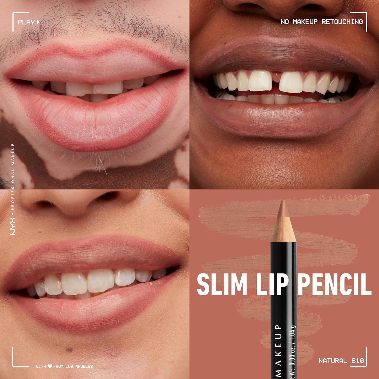 Creion buze NYX Professional Makeup Slim Lip Pencil Natural