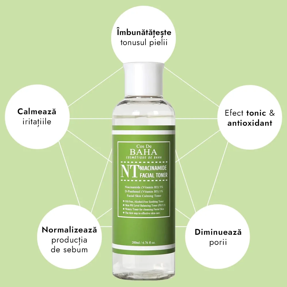 Lotiune Tonica cu Niacinamide 5% - Cos DE BAHA Niacinamide Toner 
